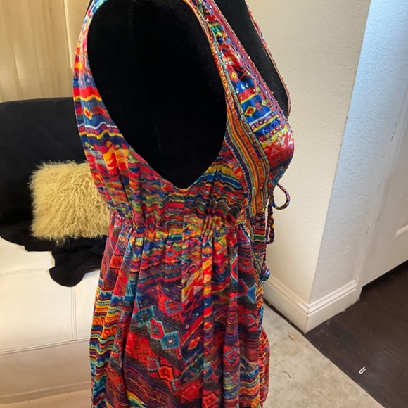 NWOT RUBY VAYA for BOSTON PROPER HIGH LOW SEXY MULTI COLOR DRESS - Picture 3 of 17